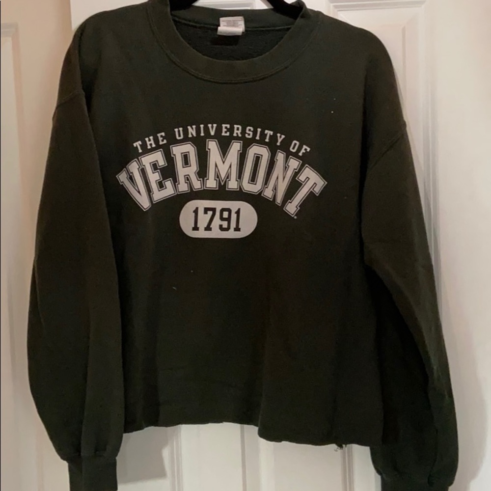 Cropped University of Vermont Sweatshirt